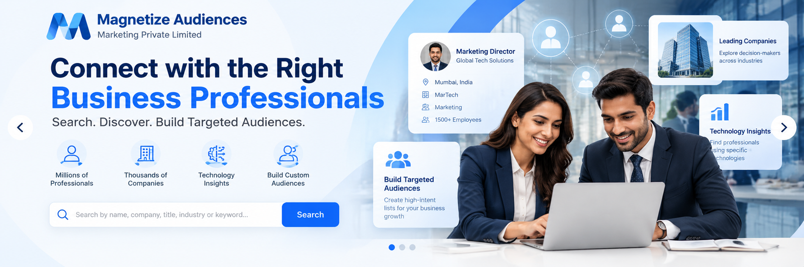 Connect with the right business professionals